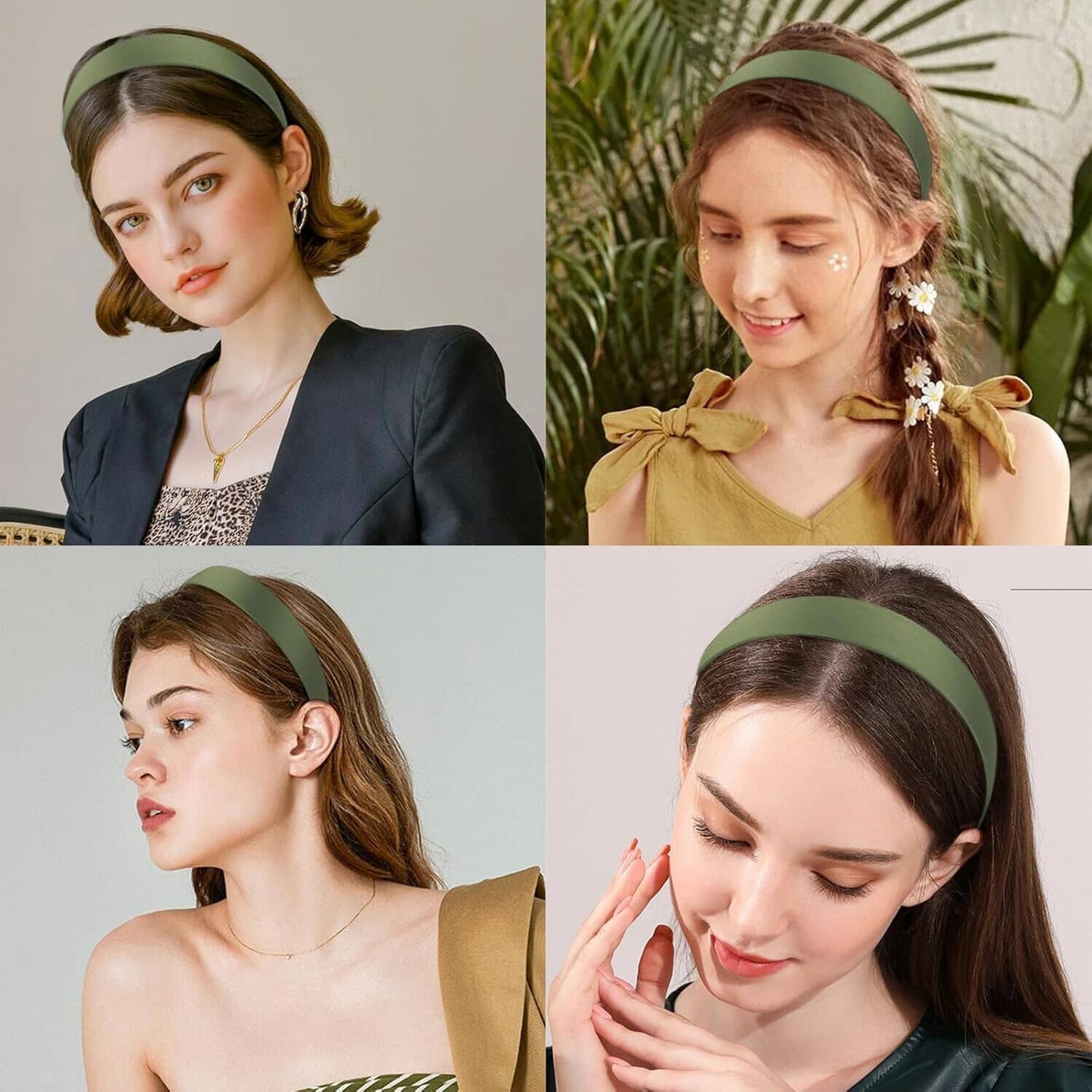Bandeau Cheveux - SilkBand™ - Vert - Beauté en soi
