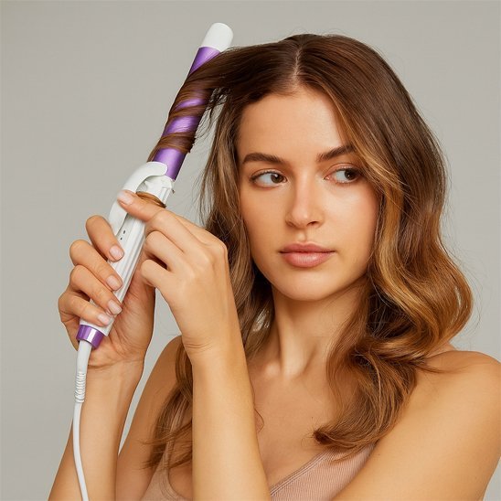 fer a friser blanc et violet