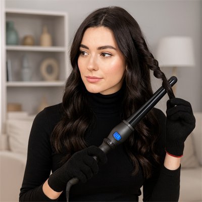 fer a friser digital femme cheveux noir