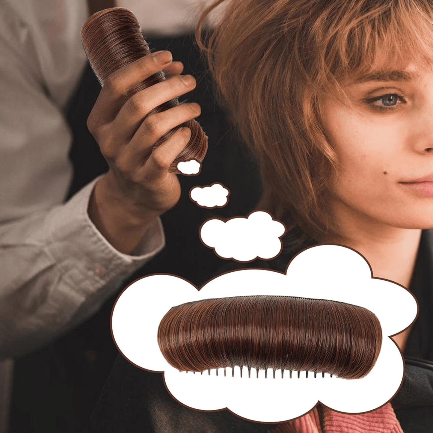 Perruque Femme - HairCushionWig™ - Marron foncé - Beauté en soi