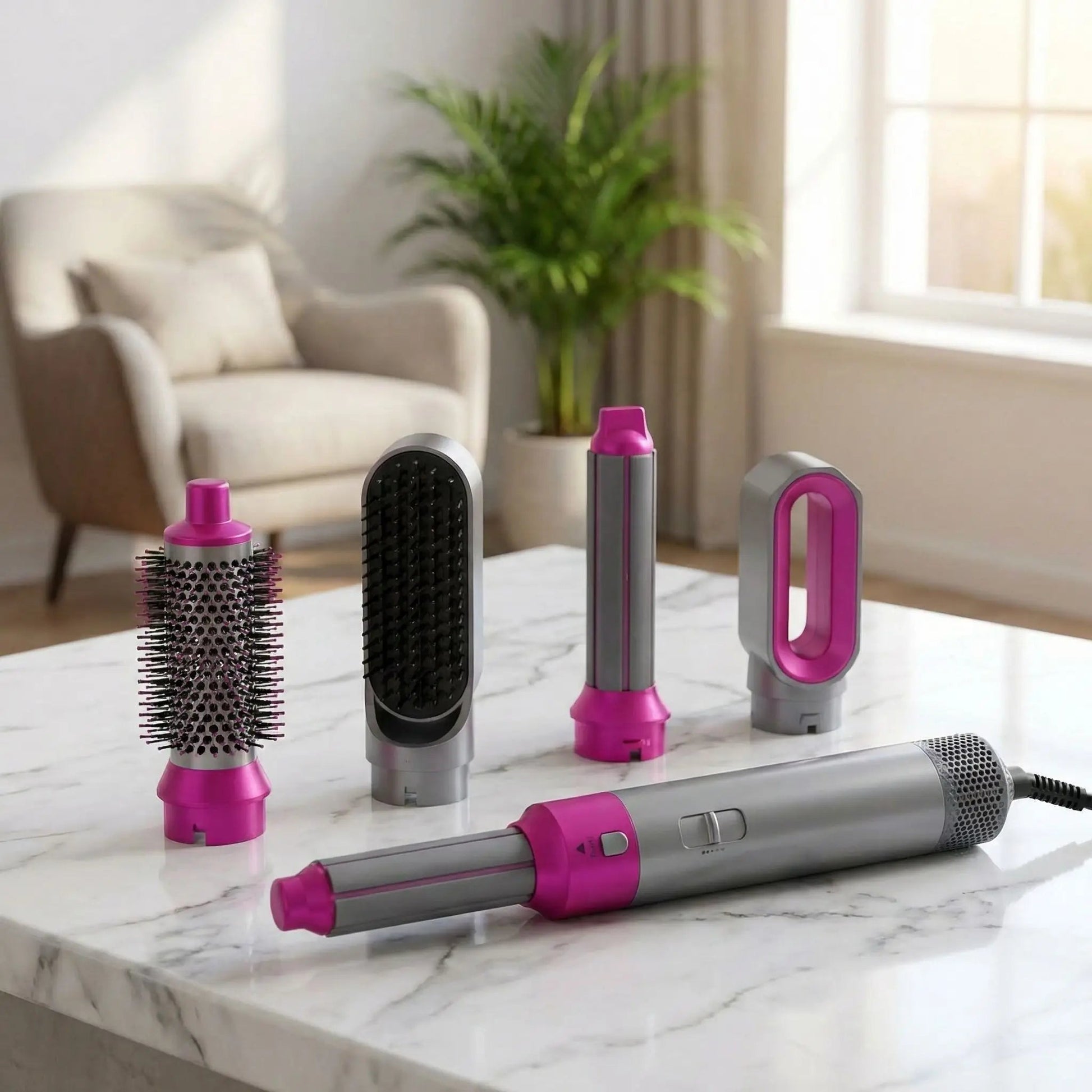 Seche - cheveux 5 en 1 rose