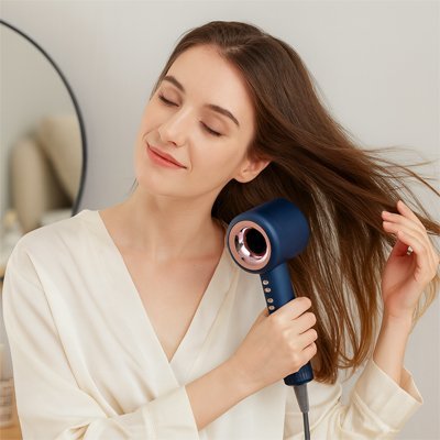 seche cheveux ionique bleu et rose